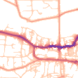 Daytime road noise heatmap for LS29 9ES