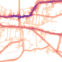 Daytime road noise heatmap for LS29 9LP