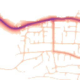 Daytime road noise heatmap for LS29 9NS