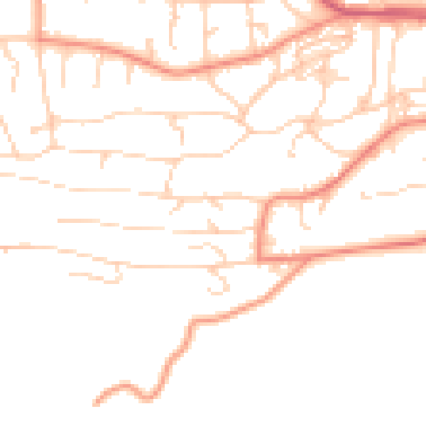 Daytime road noise heatmap for LS29 9QA