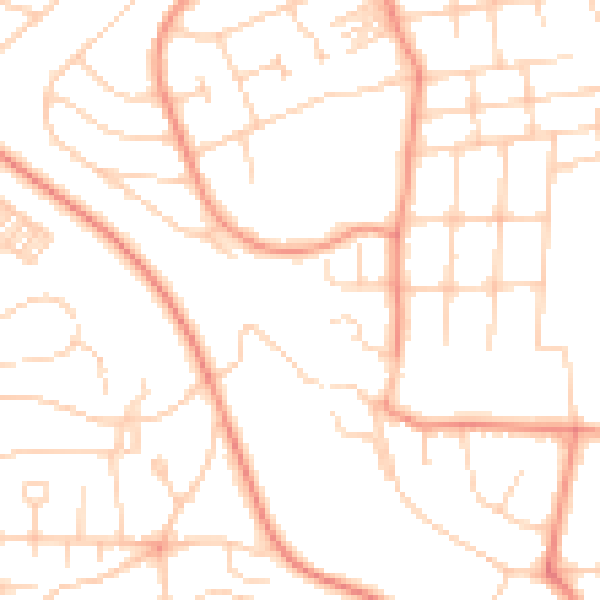 Daytime road noise heatmap for LS8 1RL