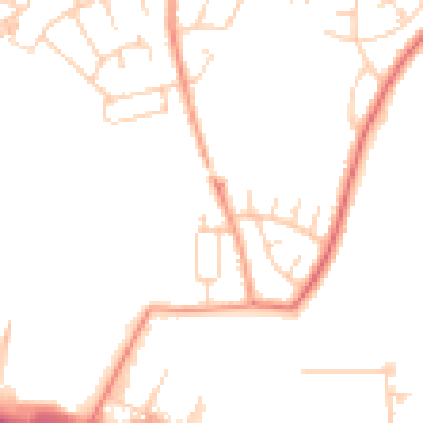 Daytime road noise heatmap for LS9 0DT
