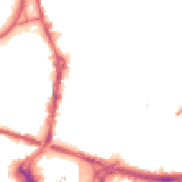 Night-time road noise heatmap for LS9 7DZ