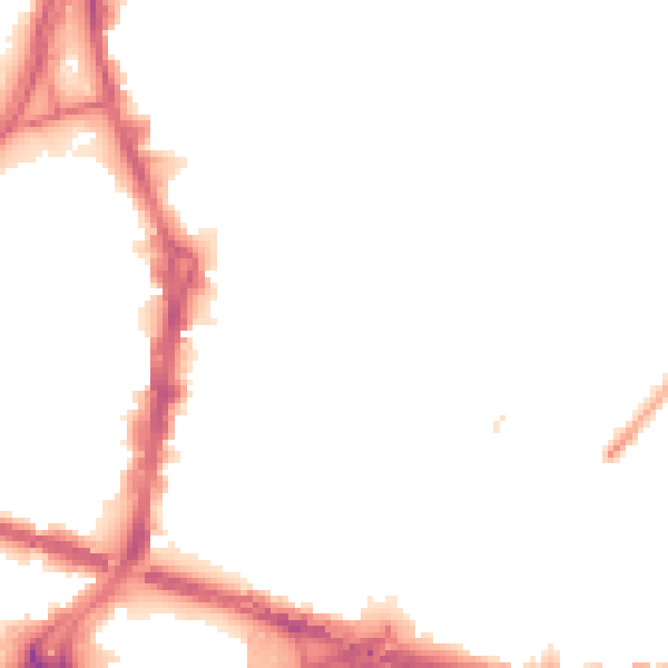 Night-time road noise heatmap for LS9 7LX