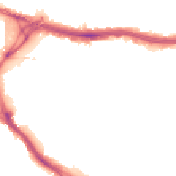 Night-time road noise heatmap for LS9 8DU