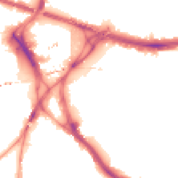 Night-time road noise heatmap for LS9 8HF