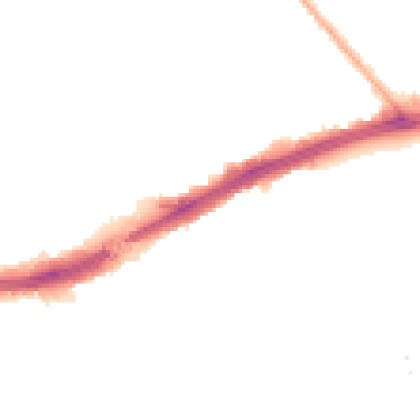 Night-time road noise heatmap for LS9 9DN