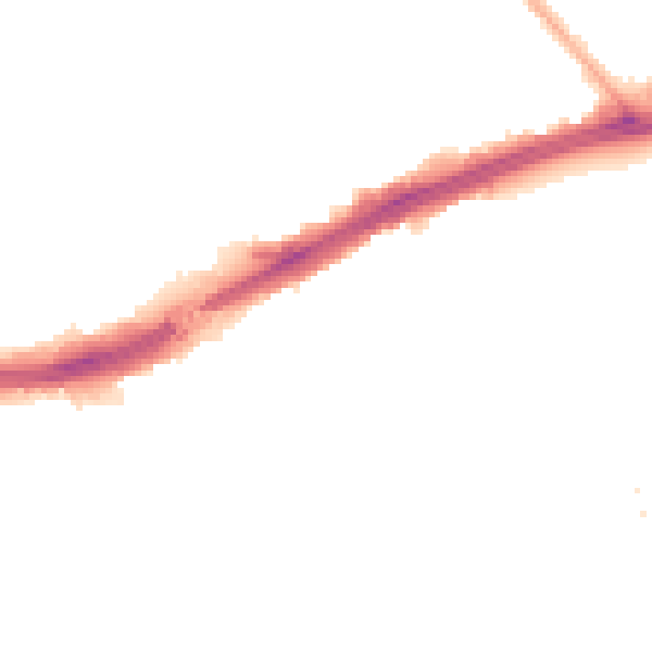Night-time road noise heatmap for LS9 9DT