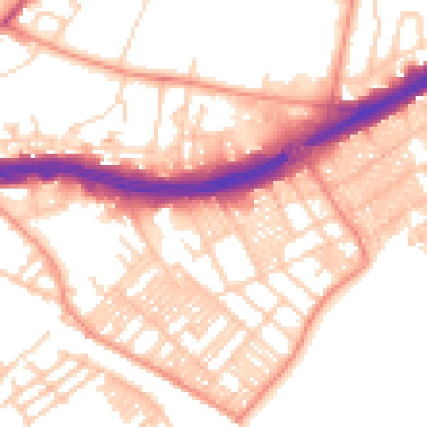 Daytime road noise heatmap for LS9 9LP