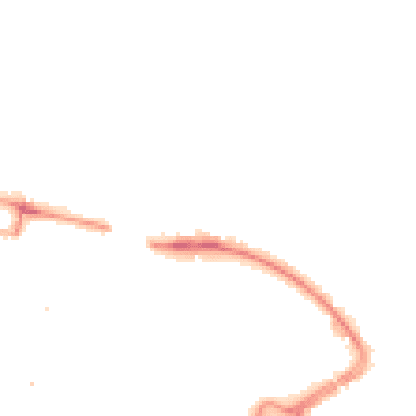 Night-time road noise heatmap for LU2 0EJ