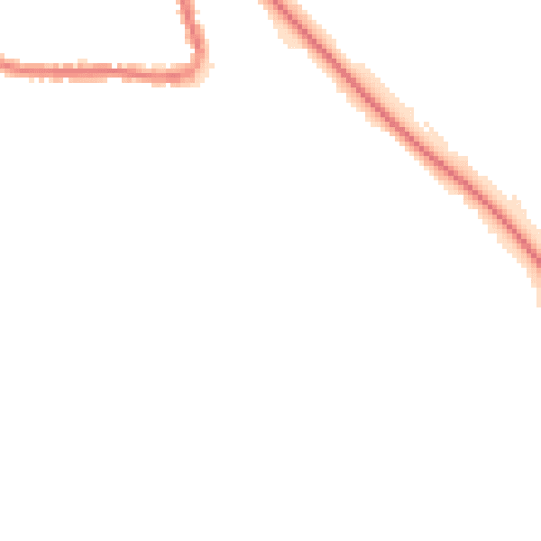 Night-time road noise heatmap for LU2 0PS