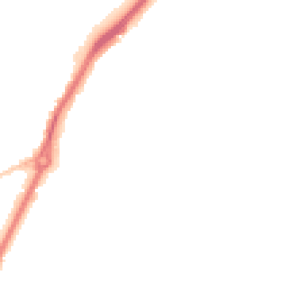Night-time road noise heatmap for LU2 8HN