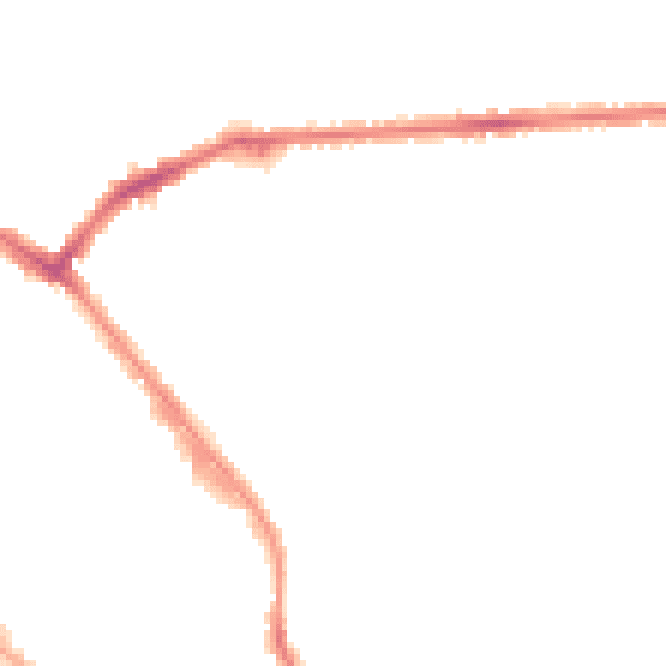 Night-time road noise heatmap for LU3 1AP