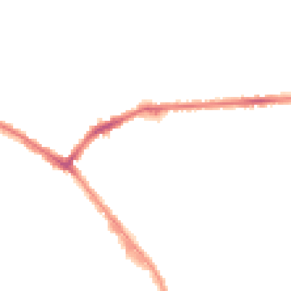 Night-time road noise heatmap for LU3 1NU