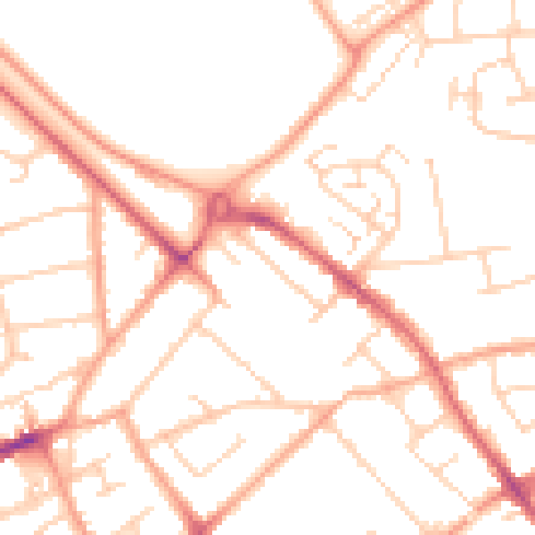 Daytime road noise heatmap for LU3 2RL