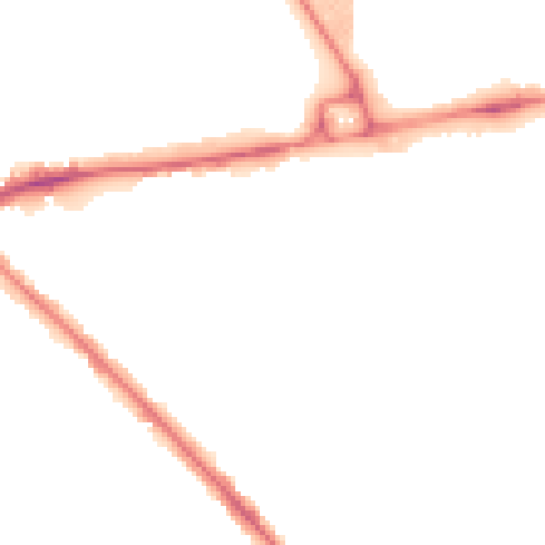 Night-time road noise heatmap for LU5 4BW