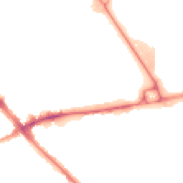 Night-time road noise heatmap for LU5 4FJ
