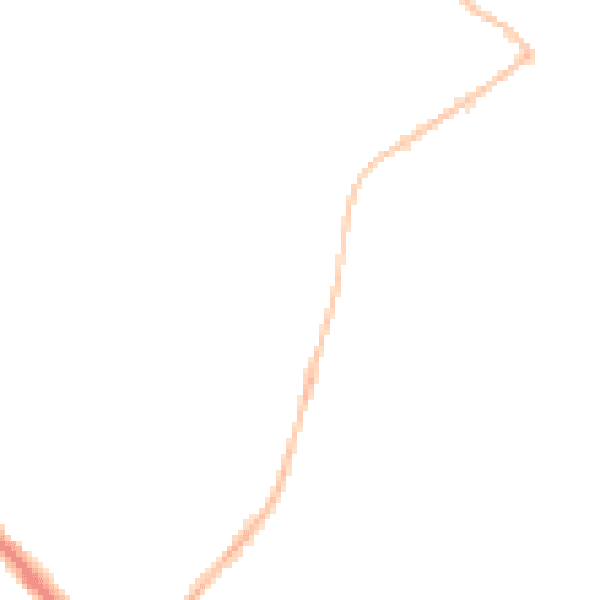 Night-time road noise heatmap for LU5 5AZ