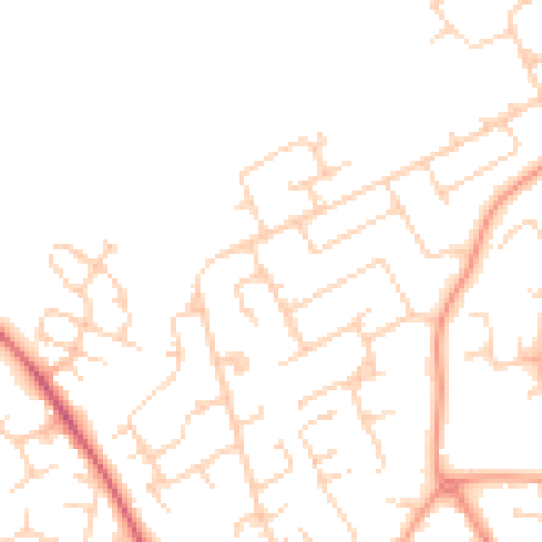 Daytime road noise heatmap for LU5 5JR