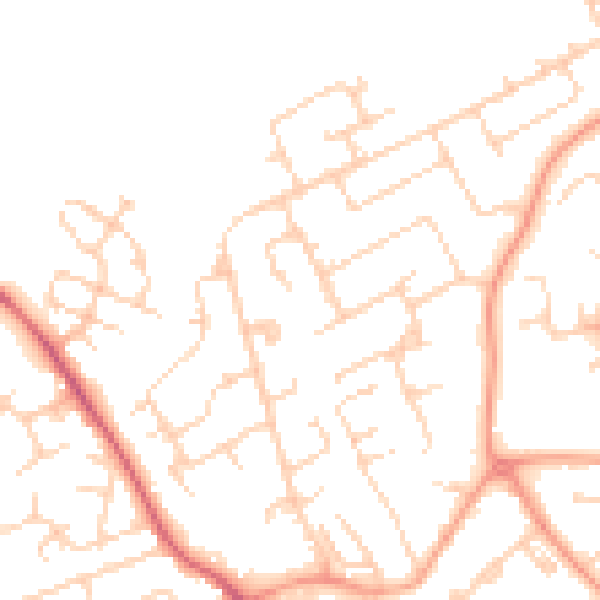 Daytime road noise heatmap for LU5 5JT