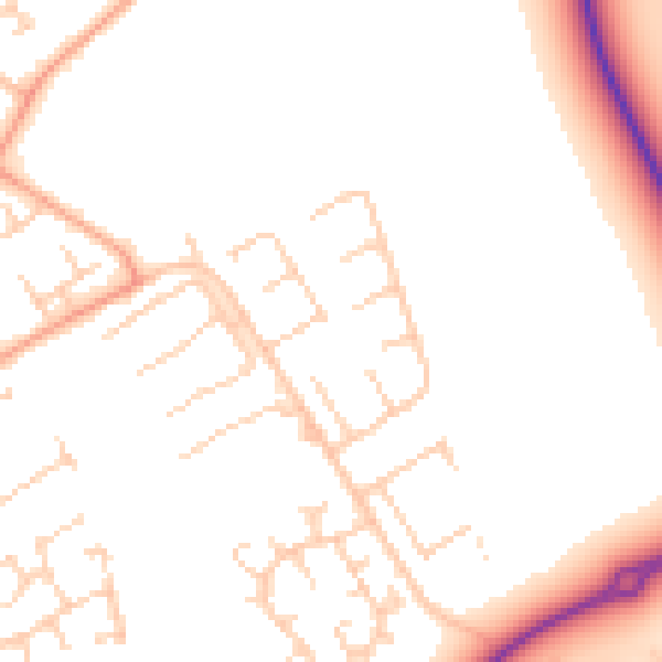 Daytime road noise heatmap for LU5 5PT