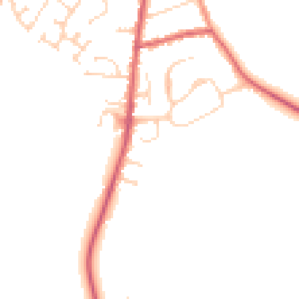 Daytime road noise heatmap for LU5 6EN