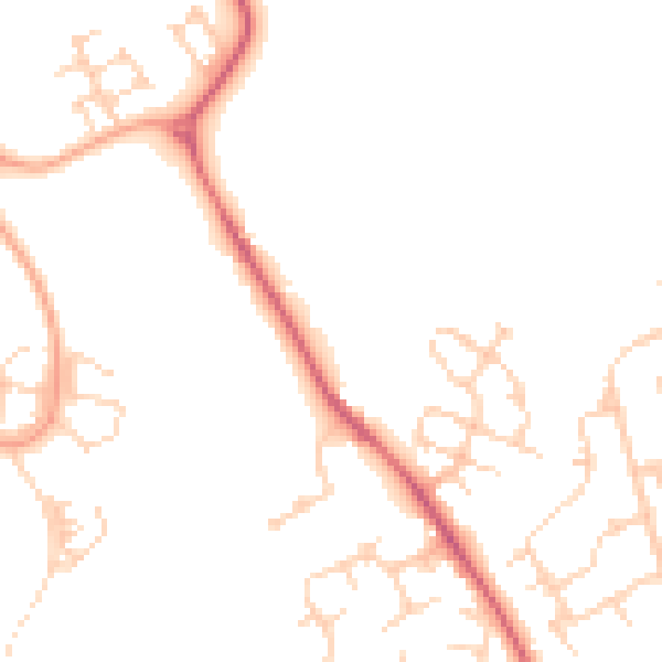 Daytime road noise heatmap for LU5 6JP