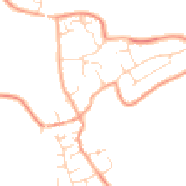 Daytime road noise heatmap for LU5 6LE