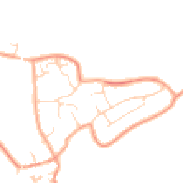 Daytime road noise heatmap for LU5 6NF