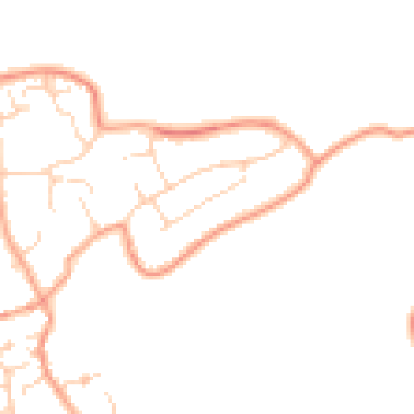 Daytime road noise heatmap for LU5 6NH