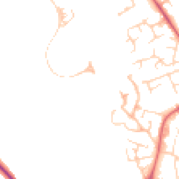 Daytime road noise heatmap for LU5 6SS
