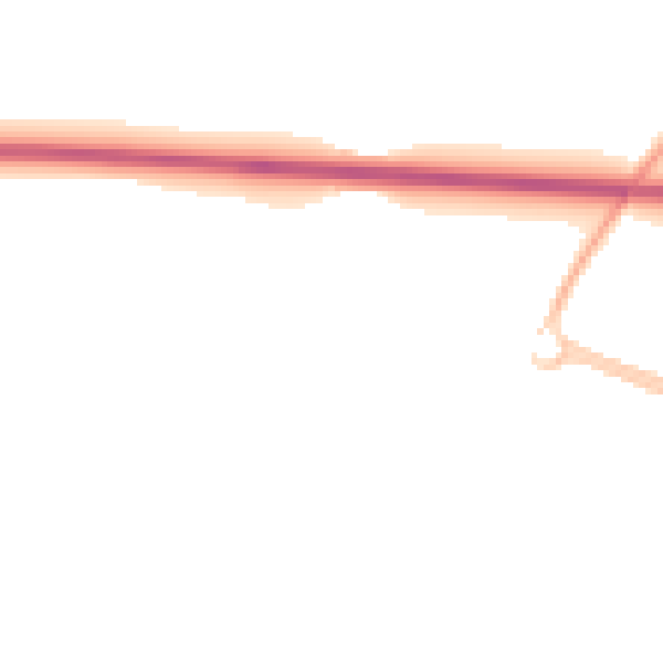 Night-time road noise heatmap for LU5 7AP