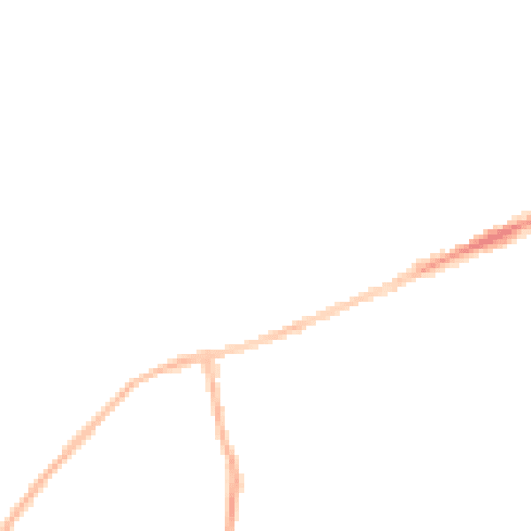 Night-time road noise heatmap for LU6 1AN