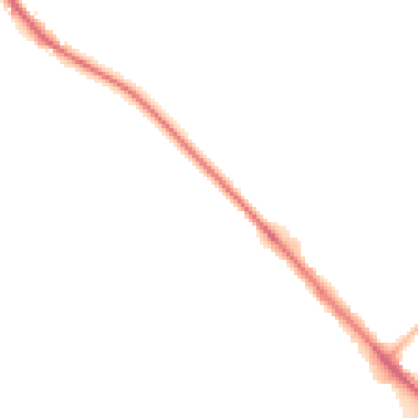Night-time road noise heatmap for LU6 1BZ