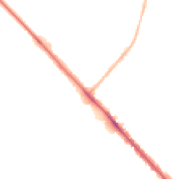 Night-time road noise heatmap for LU6 1DA