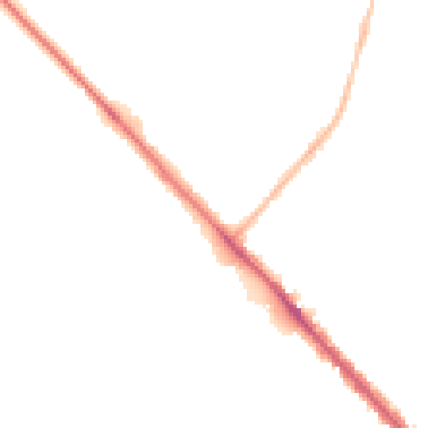 Night-time road noise heatmap for LU6 1DB