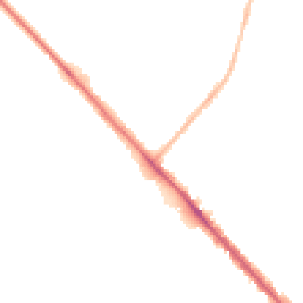Night-time road noise heatmap for LU6 1DD