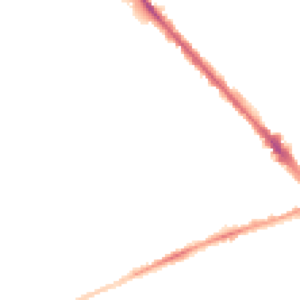 Night-time road noise heatmap for LU6 1HD