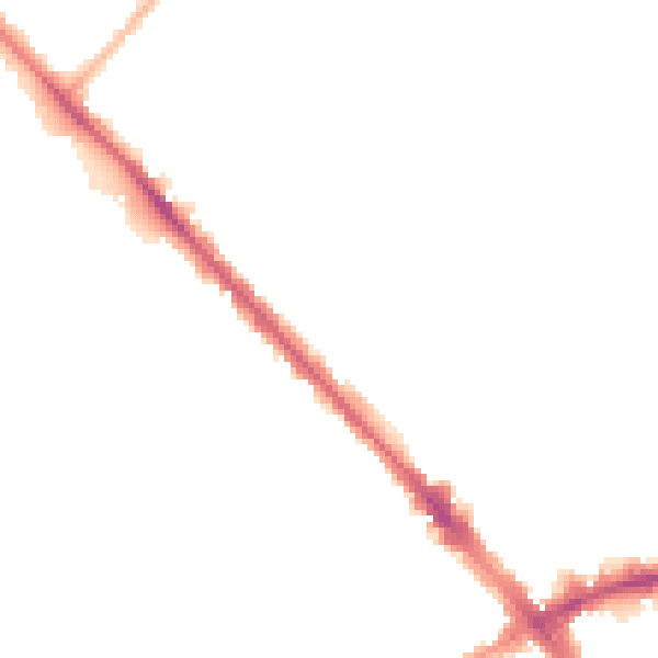 Night-time road noise heatmap for LU6 1NP