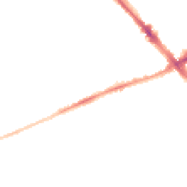 Night-time road noise heatmap for LU6 1NX