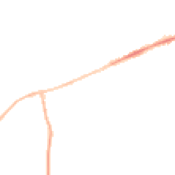 Night-time road noise heatmap for LU6 1QD