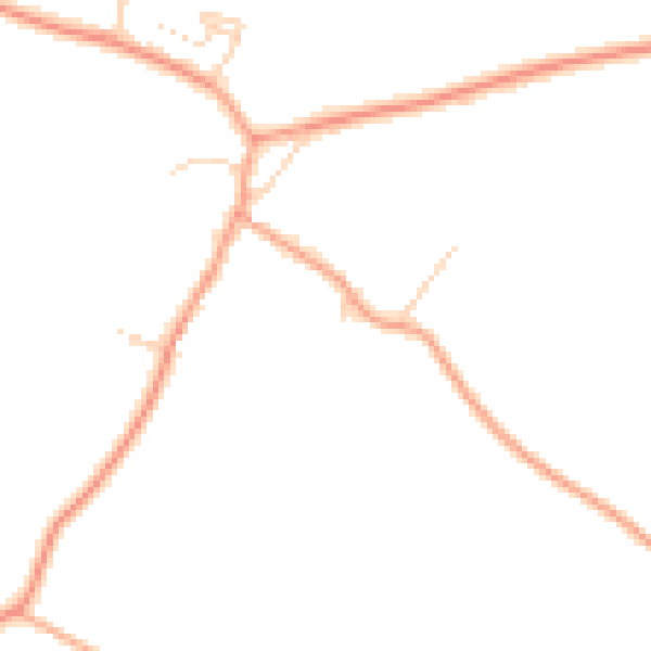 Daytime road noise heatmap for LU6 1QU