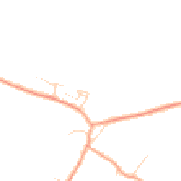 Daytime road noise heatmap for LU6 1RL