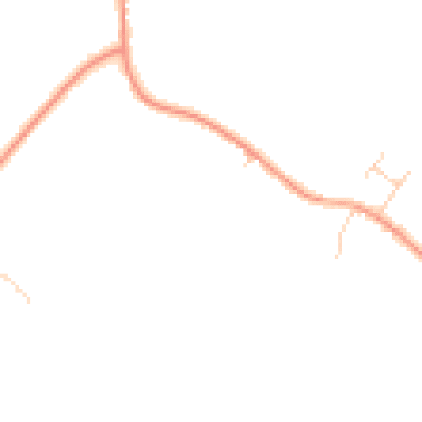 Daytime road noise heatmap for LU6 2BZ