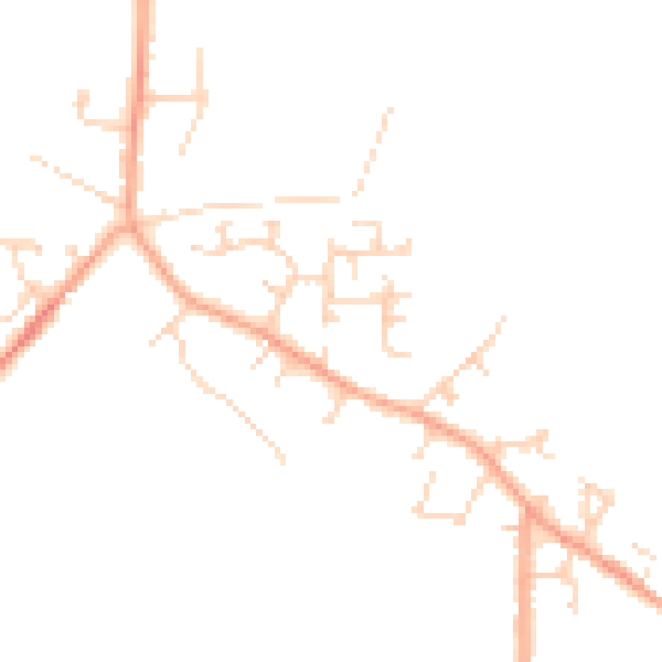 Daytime road noise heatmap for LU6 2DE