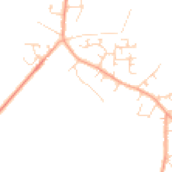 Daytime road noise heatmap for LU6 2DJ