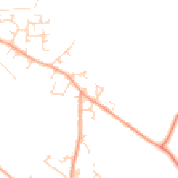 Daytime road noise heatmap for LU6 2DU