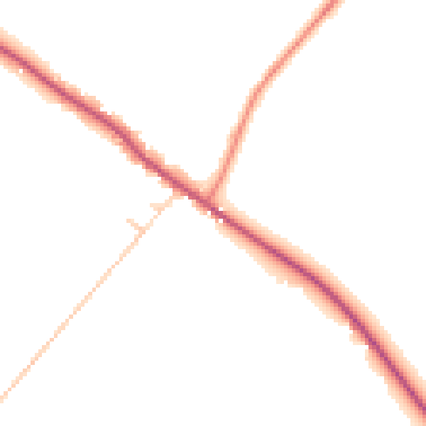Daytime road noise heatmap for LU6 2ET