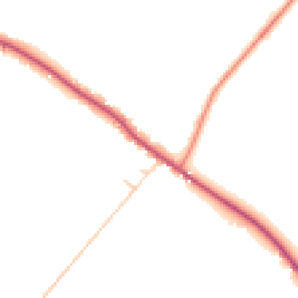 Daytime road noise heatmap for LU6 2EY