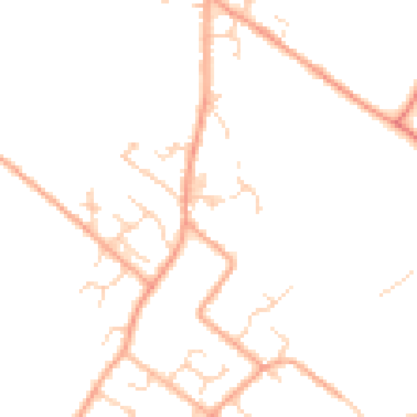 Daytime road noise heatmap for LU6 2FE